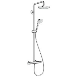 Душевая система Hansgrohe Croma Select E 180 2jet Showerpipe EcoSmart хром/белый (27257400)