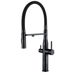 Кухонный смеситель с подключением к фильтру Mixxus VTM-021 Black Refl.Black (MI6089)