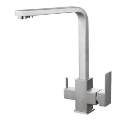 Кухонний змішувач з підключенням до фільтра Zerix KUB-021 з нерж. сталі SUS304 (ZX4855)