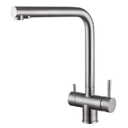 Кухонний змішувач з підключенням до фільтра Zerix LUX-021 з нерж. сталі SUS304 (ZX4872)
