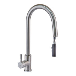 Кухонный смеситель с выдвижным изливом Mixxus LUX-014 HIDDEN (MI6231)