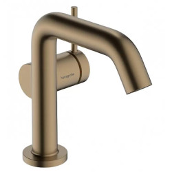 Змішувач для раковини Hansgrohe TecturisS 110 Fine CoolStart з донним клапаном Brushed Bronze (73323140)