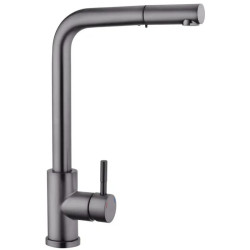 Кухонний змішувач з висувним виливом Kroner KRPe Edelstahl Klassisch - PVD03917 (CV032285)