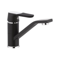 Смеситель для раковины Mixxus Premium TIGER 555 гайка (излив 15 см) черный (MI0568)