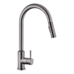 Кухонний змішувач з висувним виливом Kroner KRP Edelstahl Klassisch - PVD03916 сенсорный (CV032496)