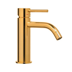 Смеситель для раковины Paffoni Light без донного клапана, медовое золото (LIG071HG)