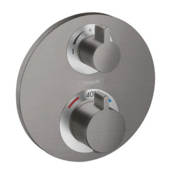 Термостат прихованого монтажу для душу Hansgrohe Ecostat S (15758340) чорний матовий хром