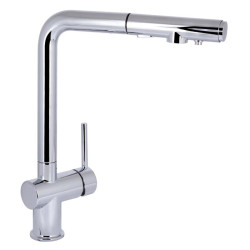 Кухонный смеситель с выдвижным изливом Qtap Rozcesti с подключением для питьевой воды QTROZ367CRM45941 Chrome