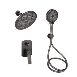 Душова система прихованого монтажу Qtap Slavonice QTSLA113GMB45899 Gunmetal Black PVD