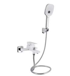 Змішувач для ванни Qtap Gemini QTGEM259CRW45683 Chrome/White