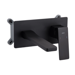 Змішувач прихованого монтажу для раковини Qtap Gemini QTGEM273BLM45694 Black Matt