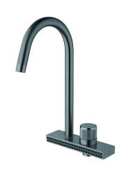 Кухонный смеситель Mixxus FOL-011 Graphite "водопад" (MI6346)