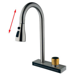 Кухонный смеситель с выдвижным изливом Mixxus FOL-014 "водопад" (MI6341)