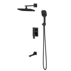 Душова система прихованого монтажу Qtap Gemini QTGEM114BLM45703 Black Matt