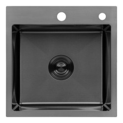 Кухонна мийка Kroner KRP Schwarze 4545HM PVD (3.0/1.0 мм)