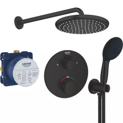 Душова система прихованого монтажа Grohe Eurosmart Tempesta 250 чорний матовий UA26415SC9