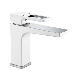 Змішувач для раковини Mixxus Premium WALTER 001 (NUT) WHITE-CHROME (MI6620)