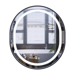 Дзеркало Mixxus Premium ELLIPSE MV05-80x70-REVERSE BLACK (LED Touch, Anti-fog, димер (3-6kK) (MP6646)