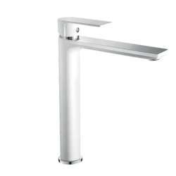 Смеситель для раковины Haiba ALEX 001 HIGH WHITE-CHROME (HB9564)