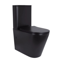 Унітаз-компакт Qtap Scorpio Ultra Quiet безободковий з сидінням Soft-Close MATT BLACK QT14226088AMB