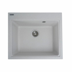 Кухонна мийка Platinum 5852 VESTA матова Біла в крапку