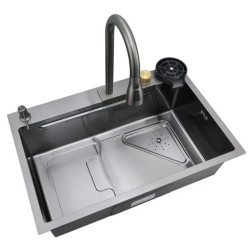 Кухонна мийка Mixxus Premium MH7246-SET-01 Nano-Black (MX1696)