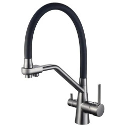 Кухонный смеситель с подключением к фильтру Mixxus Premium SENNA 021 GRAPHITE (MI6827)