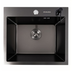 Кухонная мойка Valeso Handmade PVD 70x50 черный (сифон круглый 3,0/0,8)