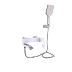 Змішувач для ванни Qtap Swan Cascada QTSWA260CRW45569 Chrome/White