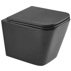 Унітаз підвісний Mixxus Premium Quadro-0301-T3 Black 490х340х360 Tornado 3.0 (MP6587)