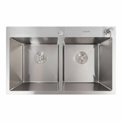 Кухонная мойка Valeso Handmade 78x48 две чаши (3.0/0.8)