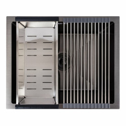 Кухонна мийка Valeso Handmade CM 54x44 PVD чорна (під стільницю)