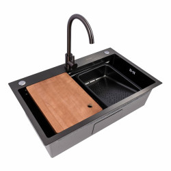 Кухонна мийка Valeso Handmade CM 75x46B PVD чорна