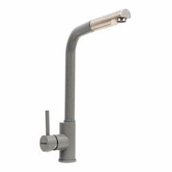 Кухонний змішувач з висувним виливом Valeso Q411B Сірий мусон