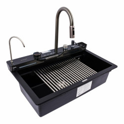 Кухонна мийка Valeso 7546 Evanora матова (чорна)