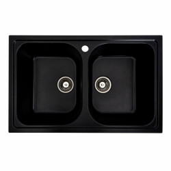 Кухонная мойка Valeso 7950 Equatoria матовая черный металлик