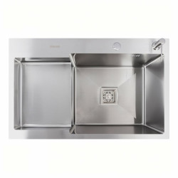 Кухонная мойка Valeso Handmade CM 78x50C R (круглый сифон 3.0/0.8)