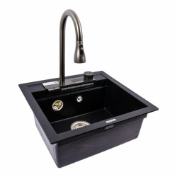 Кухонная мойка Valeso 5149 Viva матовая черный металлик