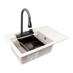 Кухонна мийка Valeso 7950 Atrum матова біла в крапку