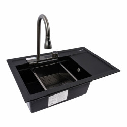Кухонна мийка Valeso 7950 Atrum матова чорний металік