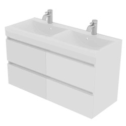 Тумба с раковиной Fancy Marble (Буль-Буль) Borneo 1200 (Borneo 1200 + Lisa) белый