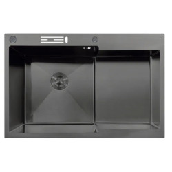 Кухонна мийка Mixxus MH7849L-HK Nano-Black (3.0/0.9) MX1936