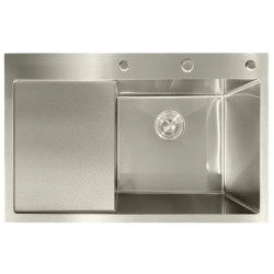 Кухонна мийка Mixxus MH7849R Nano-Silver (3.0/0.8) нержавіюча сталь (MI7050)