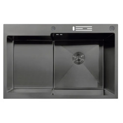 Кухонна мийка Mixxus MH7849R-HK Nano-Black (3.0/0.9) MX1938