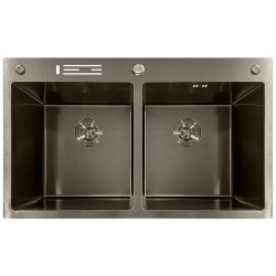 Кухонна мийка Mixxus MH8350-DK Nano-Black (3.0/0.8) графіт (MI7053)