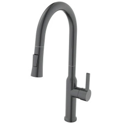 Кухонный смеситель с выдвижным изливом Mixxus Premium PULL 014 GRAPHITE (MI6959)