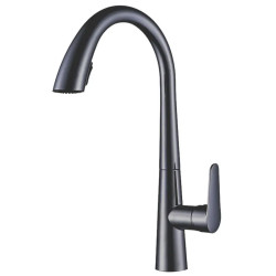 Кухонный смеситель с выдвижным изливом Mixxus Premium WARTA 014 GRAPHITE (MI6957)