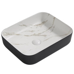 Раковина Mixxus Premium Diverse-0110 Marble-Black 500х390х130 (MP6517)