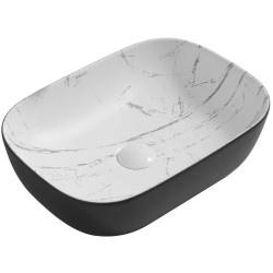 Раковина Mixxus Premium Diverse-0112 Marble-Black 455х325х135 (MP6541)