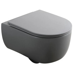 Унітаз підвісний Mixxus Premium TOPPER-0303-R Gray 495x370x350 RIMLESS (MP6657)